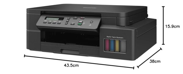 1733376951 Brother DCP T525W Print Scan Copy WiFi Ink Tank Printer 128 MB Memory Print Up to 15K Pages in Black and 5K in Colour Each for CMY Get an Extra Black Ink Bottle Free Installation