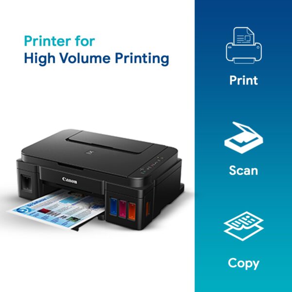 1733422805 Canon PIXMA MegaTank G3000 All in One WiFi Inktank Colour Printer with 2 Additional Black Ink Bottles