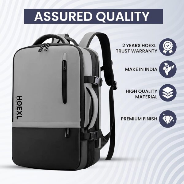 1733427455 HOEXL 42L Expandable Laptop Backpack Premium Laptop Backpacks for Men Women for Travel School College Tech Bag with USB17 inch Laptop Bags Multipurpose Smart Bag