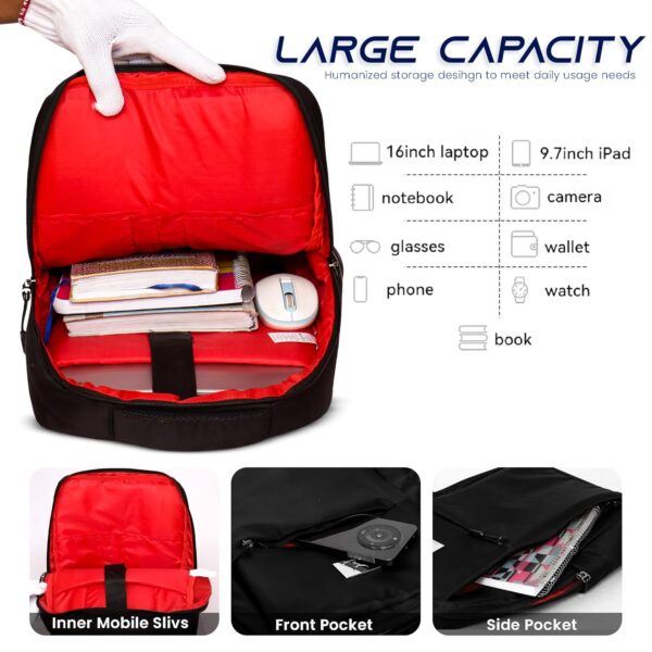 1733446140 REDHORNS Waterproof 15.6 Inch Laptop Backpack for Men and Women Unisex Travel Laptop Bag For Office School College Business Bag BP046