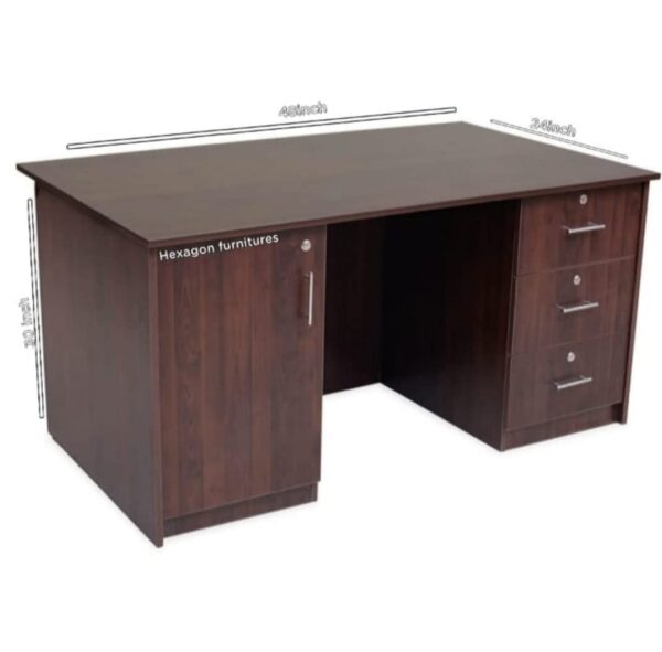 1733449879 Hexagon Furnitures Office TableStudy Desk Engineered WoodBrown