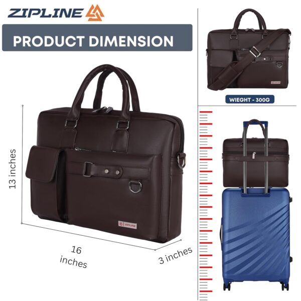 1733528484 Zipline Office Faux Leather laptop bag for Men Fits 141515.6 inch TabletLaptop Messenger Bags For Mens