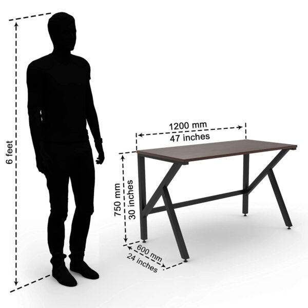 1733665741 LAD Workspaces The K Table Engineered Wood Study Table Laptop Computer Table Desk for Home Office