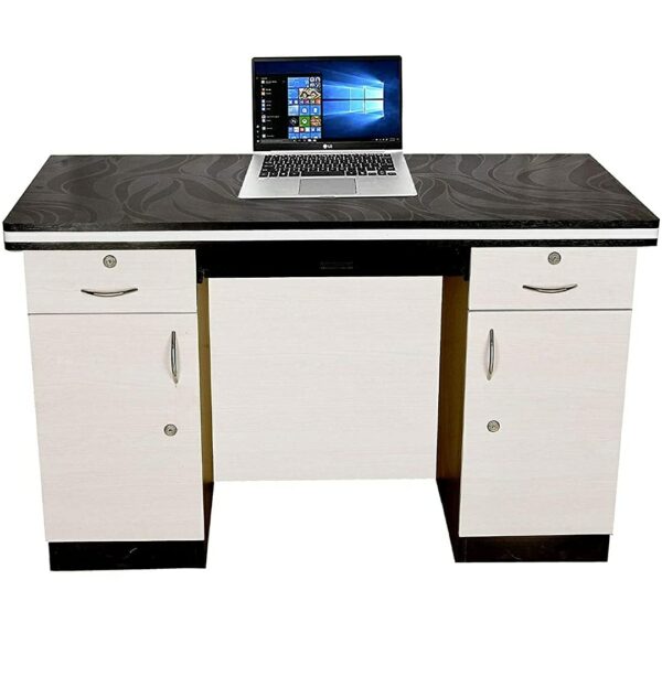 1733709505 Hexagon Furnitures Office TableStudy Engineered Wood Table of Size 48inch24inch White BrownMediumDesk 1