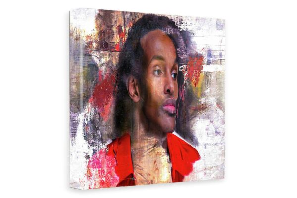 1733793764 VERRE ART Printed Framed Canvas Painting for Home Decor Office Wall Studio Wall Living Room Decoration 14x14inch Wrapped Image Of A Black Man Print