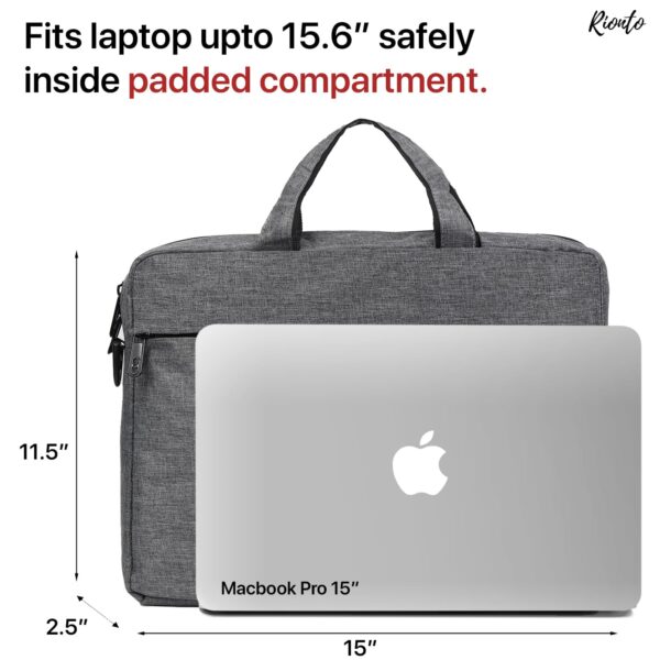 1733822922 RIONTO Office Laptop Bag for Men Professional Office Bag for Men Durable Laptop Messenger Bags for Men Office Use Hand Bag for Men Laptop Bag 15.6 Inch Laptop Macbook