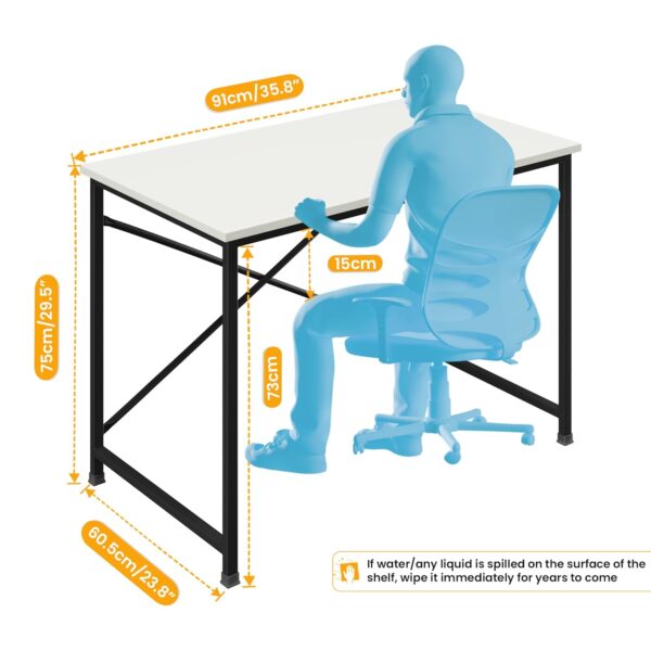 1733882314 Ascom Wood Laminated Office Table Multipurpose Study Table for Students Adults Work Desk for Home Office Ideal for Laptop Desktop Gaming Computer Setup Matte Finish