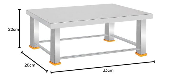 1733917016 MILAD Stainless Steel Small Stool for Home Kitchen Office Furniture etc.33 L x 20 W x 22 H CMs