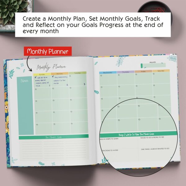 1733928552 Stay Magical Undated Daily Planner and Gratitude Journal Schedule Your Day Achieve Goals Manage To do List Habit Tracker 12 Months 232 Pages Free Sticker Year 2025 Mystic Meadow