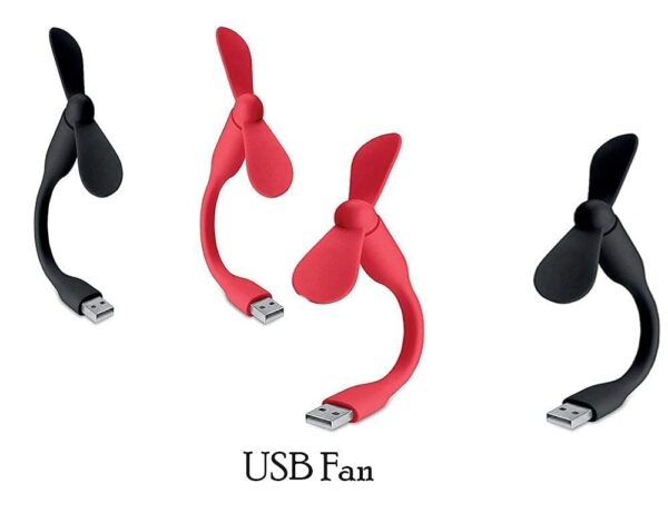 1733943926 ZOBRAS 2 pcs Portable Mini USB Dragon Fan with 2 Leaf Connect with Laptop Smartphone Powerbank USB AdapterHub Multicolour