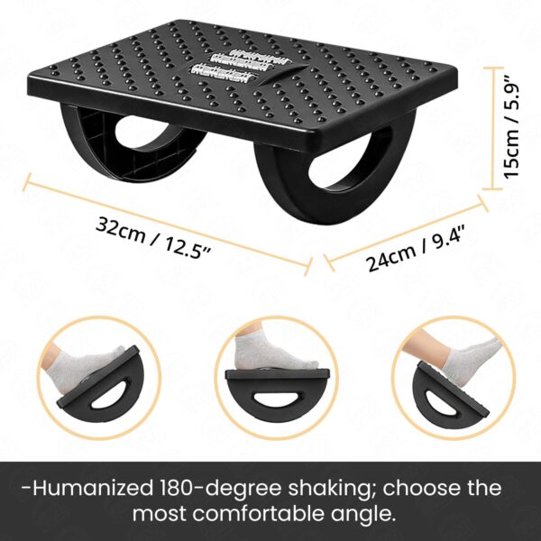 1733951634 ABOUT SPACE Rocking Footrest Acupressure Underdesk Foot Step Stool with Ergonomic Design Massage Rollers Anti Slip Base Foot Stool for Office Chair Under Table for Work Home