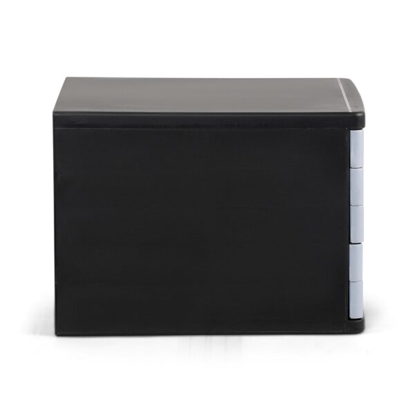 1733993717 CELLO Idea Plastic Storage Cabinet Black Grey 26.42 X 26.42 X 24.89 Cm