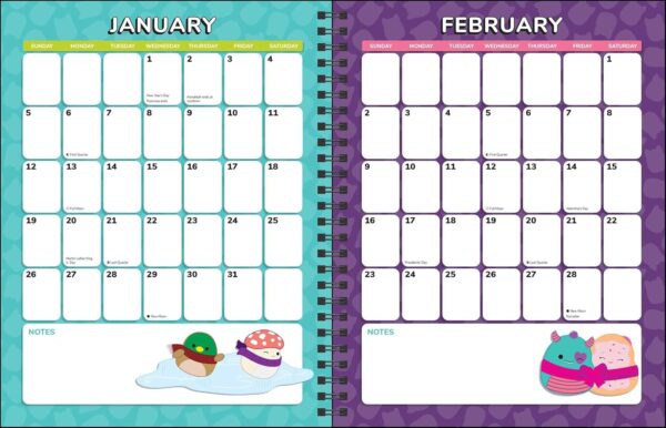 1733996079 Squishmallows 12 Month 2025 MonthlyWeekly Planner Calendar