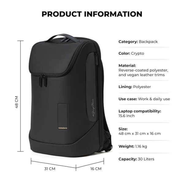 1734049868 MOKOBARA The Transit Backpack 2.0 30L Premium Polyester 15.6 Unisex Multipurpose Laptop Backpack Crypto 2.0