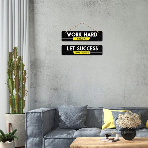 1734101146 Artvibes Work Hard Motivational Quote Wall Hanger for Home Decor Office WH 5406N Set of 2Multi 6