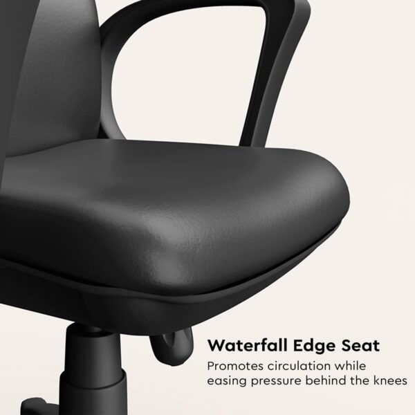 1734185653 GODREJ INTERIO Pride Premium Leatherette High Back Executive Ergonomic Chair Office ChairBoss ChairStudy ChairRevolving Chair 1 Year Warranty Heavy Duty Nylon Base Black