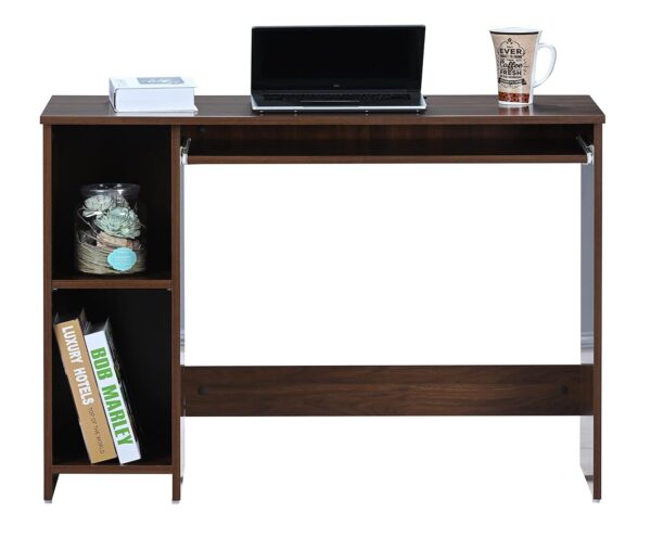 1734236683 DeckUp Apollo KT Engineered Wood Study Computer Table and Office Desk with Keyboard Tray Walnut Matte Finish