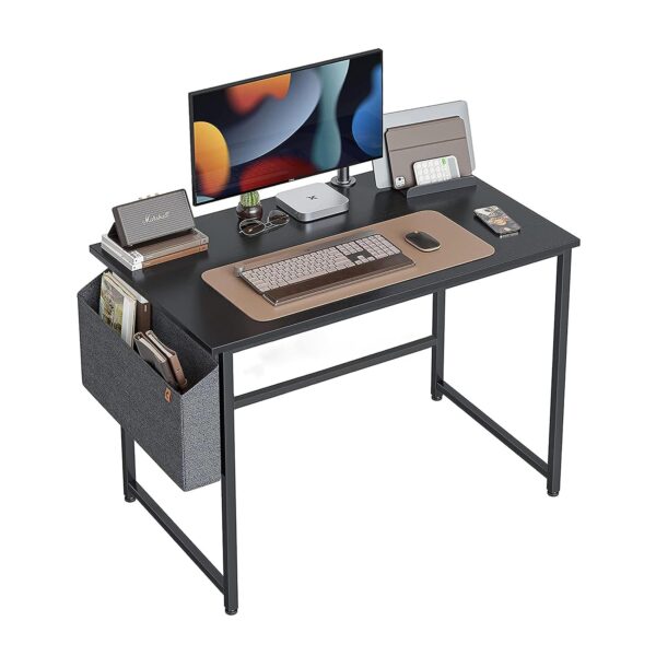 1734258726 CubiCubi Multi Purpose Computer Desk Laptop Table Home Office Writing Study Desk Ideal for Work from Home Office Desk DIY Table Easy to Assemble Black