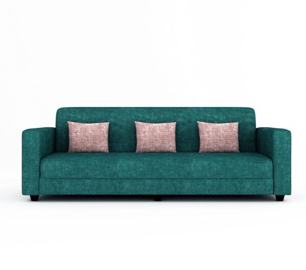 1734269473 FURNITUSH Molfino Fabric Wooden 3 Seater Sofa with Cushions for Living Room Office Hotel Sofa Set Furniture Aqua Green