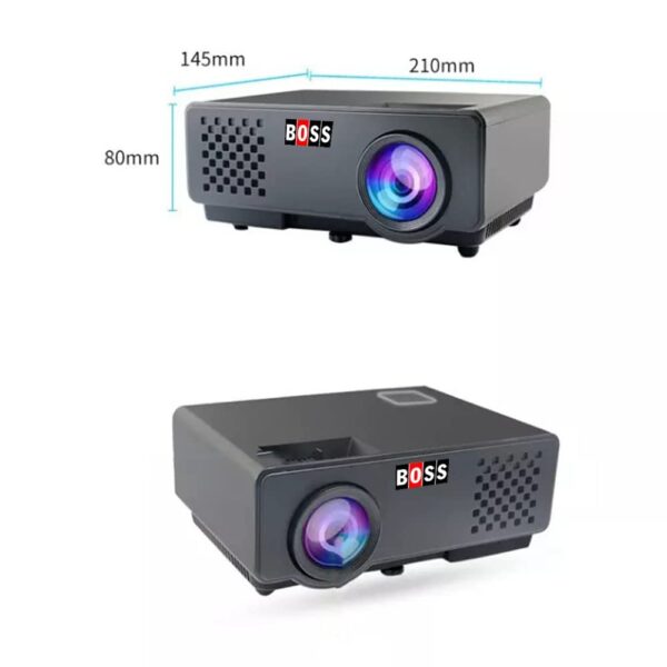 1734346213 4K PROJECTOR Boss S35 1980 x 1080 Full HD 4000 Lumens Display Contrast Ratio 40001 60000 Hours Life HomeOfficeEducational Purpose Supports Bluetooth USB HDMI AV AUX WiFi APP Support