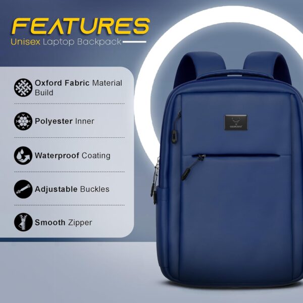 1734381368 REDHORNS Waterproof 15.6 Inch Laptop Backpack for Men and Women Unisex Travel Laptop Bag For Office School College Business Bag BP046