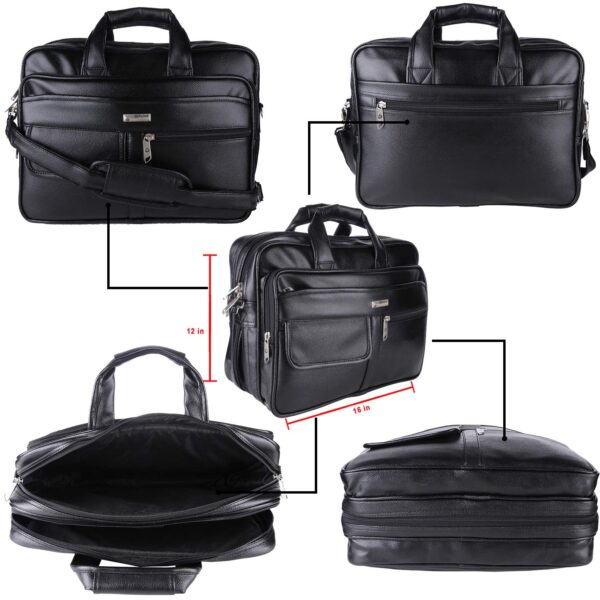 1734525336 Zipline Executive Formal 15.6 Laptop MacBook Briefcase MessengerOfficeTravelExecutiveBusiness Bag for Men Women with Multiple compartments