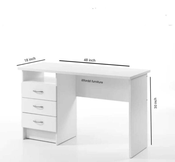 1734685171 illfordd furniture Wood Laminated Office TableStudy Table Color White