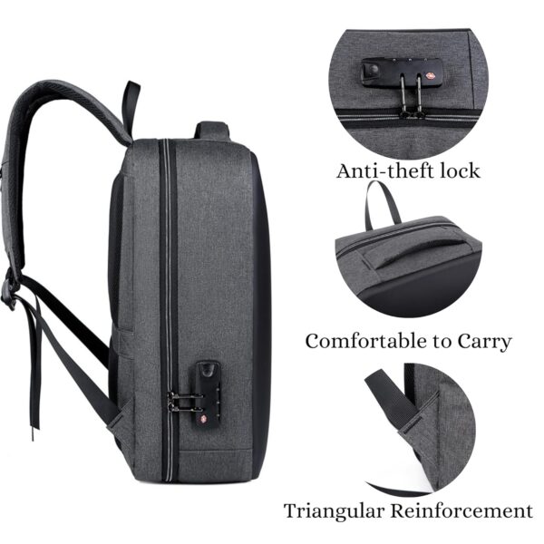 1734709003 ImPack Business Smart Backpack Waterproof Antitheft Lock Hardshell Laptop Backpack with USB Charging PortTravel Durable Backpack for Men and Women