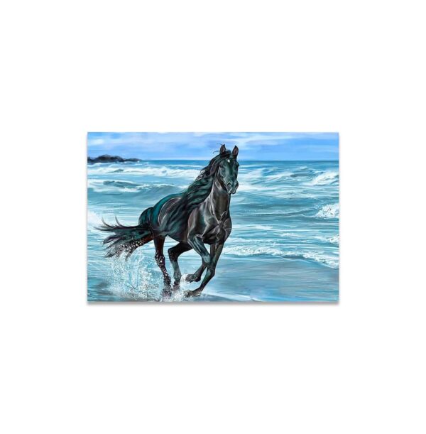 1734737000 GADGETS WRAP Canvas Gallery Wrap Framed for Home Office Studio Living Room Decoration 11x9inch Running Horse Image