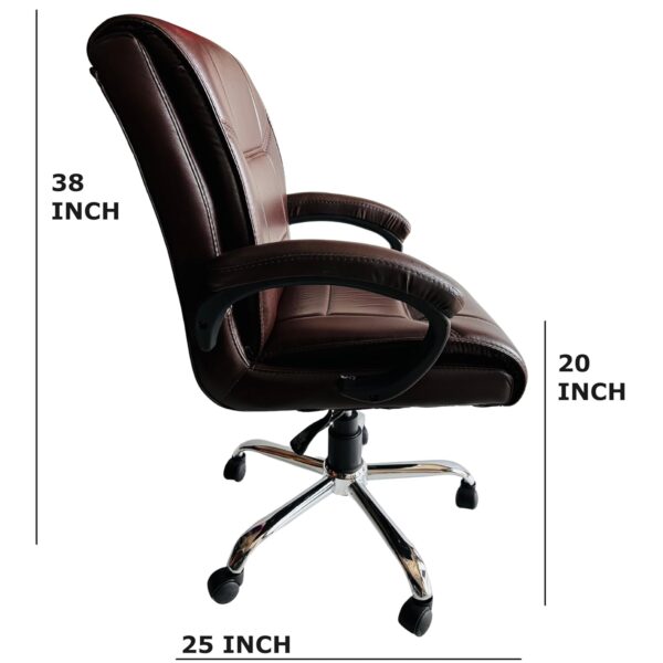 1734815862 PP FURNITURE Executive Office Study Revolving Chair Pack of 1 Maroon