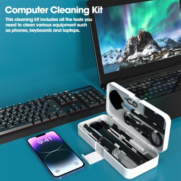 1734821680 Ultimate 18 in 1 Cleaning Tool for Gadget Hygiene for Smartphones Laptops Tablets Monitors Keyboards Printers Glasses Camera Lenses Gaming Consoles All in one Cleaning Kit