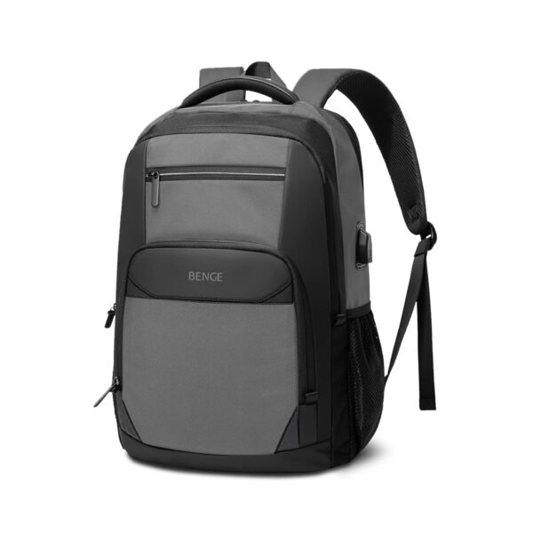 1734906708 BENGE Unisex 30L Backpack 15.6 inch Laptop Compartment Fully Featured functional Interior Formal Backpack With Smart USB Port For Office Daily Use Versatile Water Resistant Grey