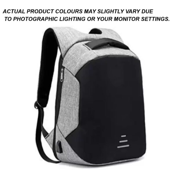 1734931004 Smart Anti Theft Backpack Waterproof 15.6 Inch Laptop Bagpack USB Charging Port 30 Ltrs Travel Hiking Fashion Business Bag for Men Women Unisex School College Office Grey