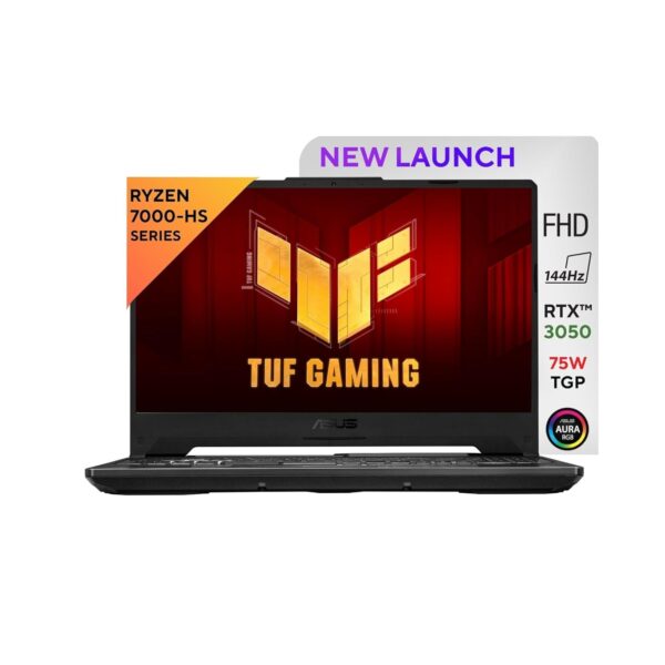 ASUS TUF Gaming A15 AMD Ryzen 7 7435Hs 15.6 Inch FHD 144Hz Gaming Laptop 16GB RAM512GB SSDNVIDIA Geforce RTX 3050Windows 1148WHRGraphite Black2.3 Kg FA506NCR HN054W