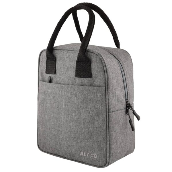 Alt Co Insulated Lunch Bag for Office for Women and Men Leakproof Tiffin Carry Bag for Office College and School with Strong Handles Wide Pockets and Bottle Holder Grey