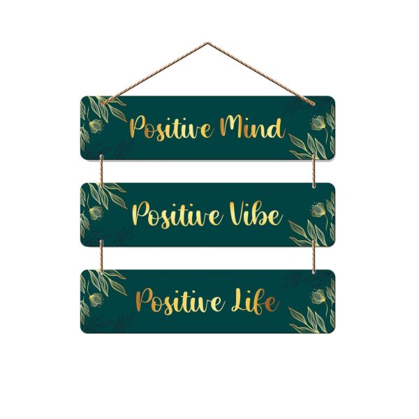 Artvibes Designer Wooden Hanging for Home Decor Office Living Room Bedroom Gifts Positive Quotes Decorative Items House Decoration Artworks Wall Hangings WH 5310N