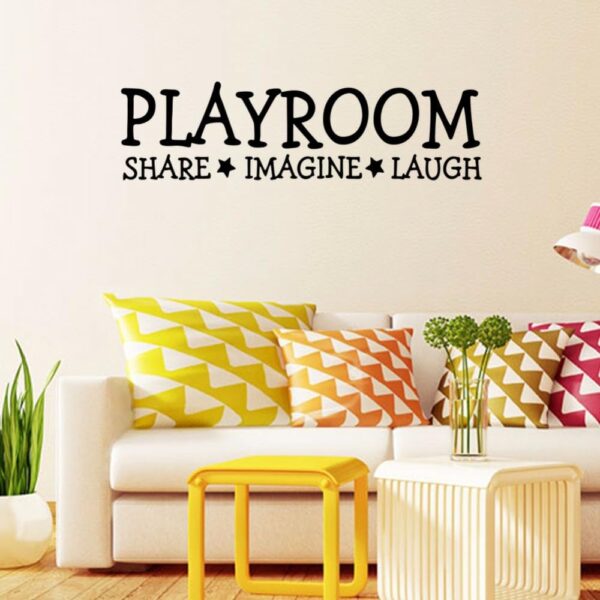 GADGETS WRAP Playroom Share Image Laugh Wall Decal Vinyl for Home Office Room Decoration