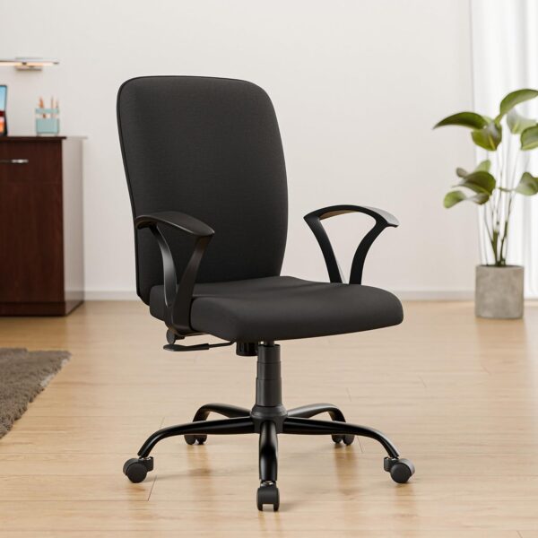 Green Soul Seoul X Office Chair Mid Back Mesh Ergonomic Home Office Desk Chair with Comfortable Spacious Seat Rocking tilt Mechanism Heavy Duty Metal Base Black