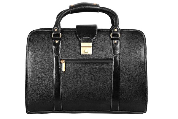 HYATT Leather Accessories 24 Litres Leather Laptop Briefcase Bag for Men Office L 45.7 x H 35.6 x W 15.2 cm