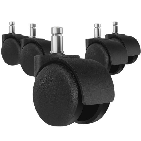 Maktune Office Chair Wheels Set of 5 Heavy Duty Caster Wheels for Rolling Chairs Computer Chairs Furniture Replacement Chair Parts Wheel Base Accessories and Spare Parts for Office Chairs