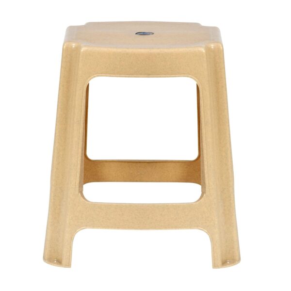 Nilkamal STL06 Strong and Durable Plastic Seating Stool for Home Bedroom Bathroom Kitchen Living Room Office Adult Kids Childrens Garden Stool with high Load Capacity Marble Beige