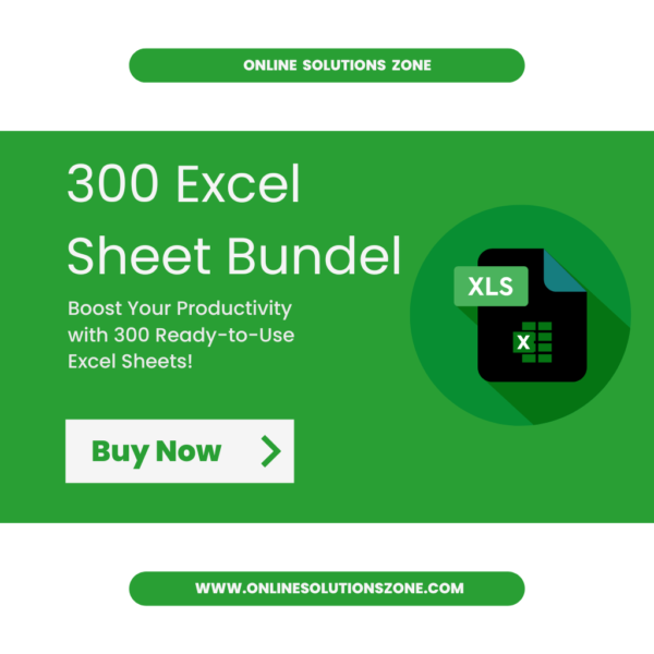 300 Excel Sheet Templates