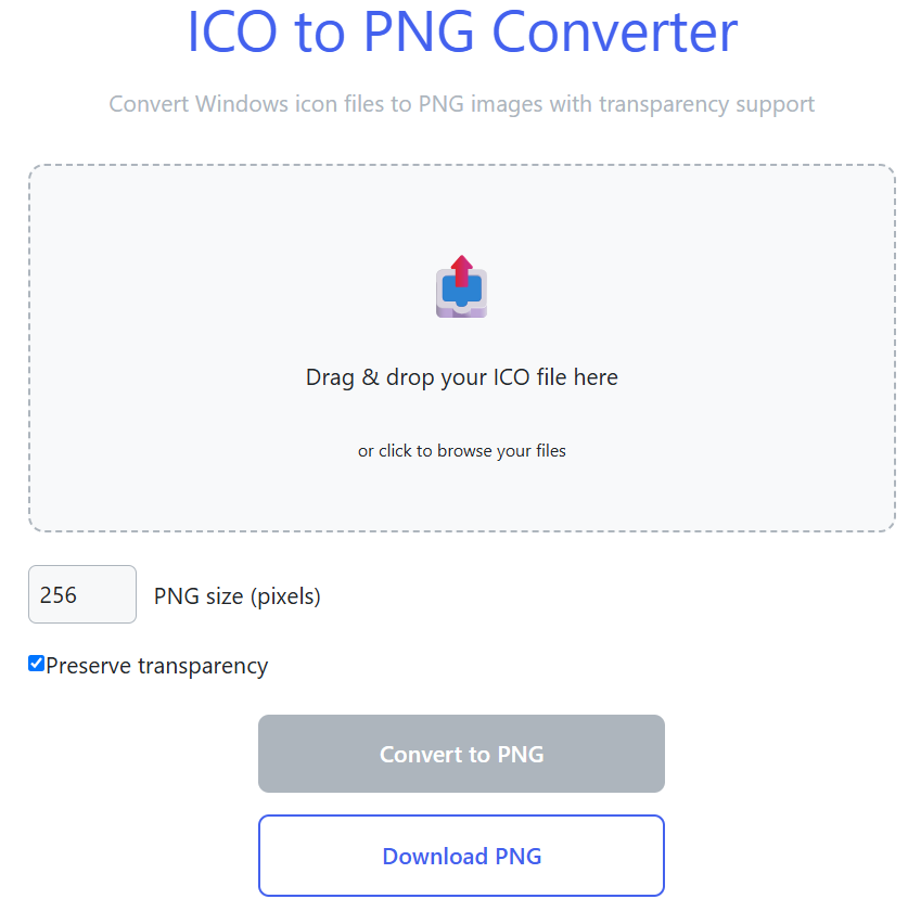 ICO to PNG Converter: Free Online Tool to Convert ICO Files to PNG